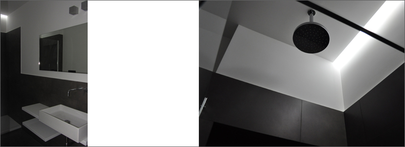 bagno. particolare illuminazione doccia